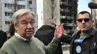 'In 21st century, war is an absurdity': UN chief Antonio Guterres visits destroyed Ukrainian towns