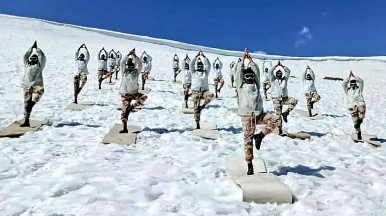 Watch | Indian soldiers perform yoga at 15,000 feet in snow-capped Himalayas