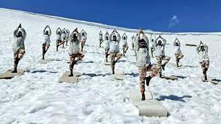 Watch | Indian soldiers perform yoga at 15,000 feet in snow-capped Himalayas
