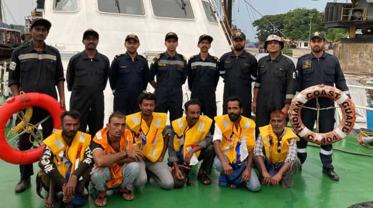Indian Coast Guard saves all six crew members of sinking ship off India's west coast Indian Coast Guard saves all six crew members of sinking ship off India's west coast