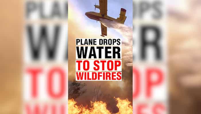 Watch: Wildfires rage in New Mexico, plane used shower water