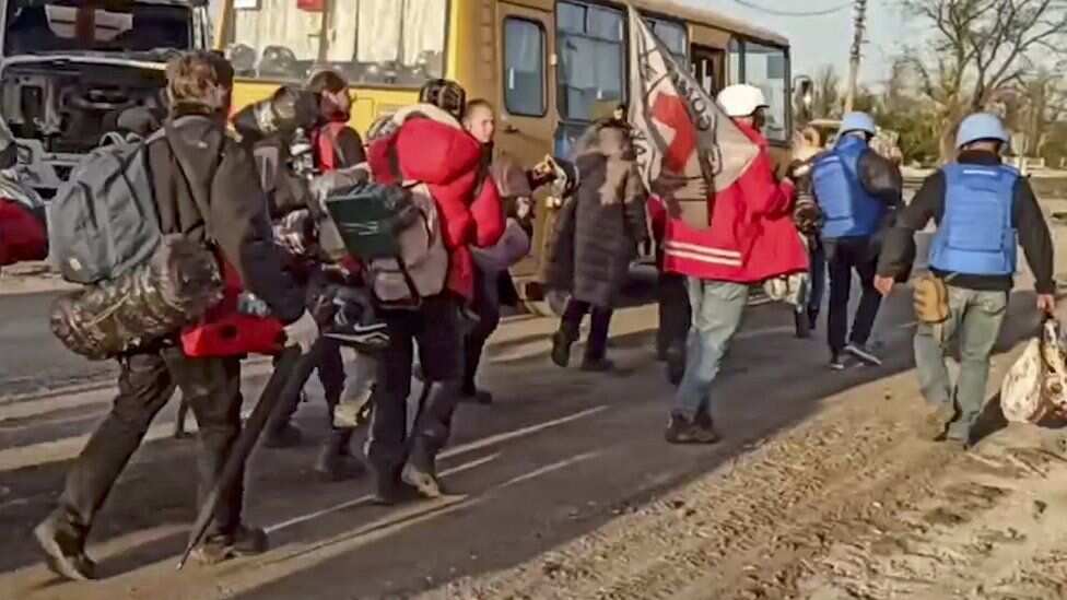 Russian invasion of Ukraine: Civilians evacuated from Azovstal Steel Plant in Mariupol