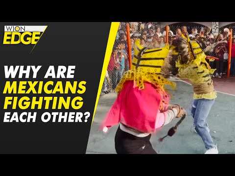 Mexicans are fighting each other dressed as tigers, but why?