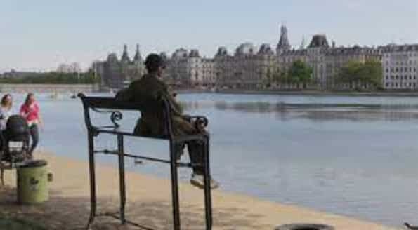 Elevated benches installed at popular locations in Denmark to raise awareness about climate change