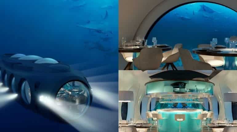 Underwater wedding destination: Luxury submarine with restaurant & casino