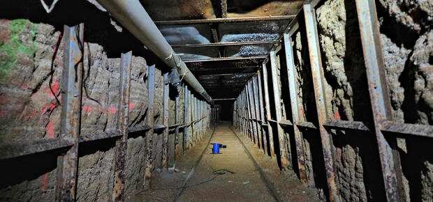 US authorities find drug smuggling tunnel with rail system at Mexico border US authorities find drug smuggling tunnel with rail system at Mexico border