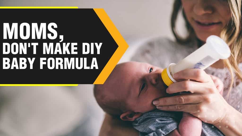 Why mothers shouldn't make DIY baby formula