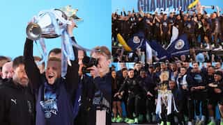 Manchester City celebrates Premier League title win with fans in style, paints city in blue during parade