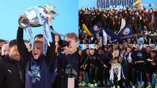 Manchester City celebrates Premier League title win with fans in style, paints city in blue during parade