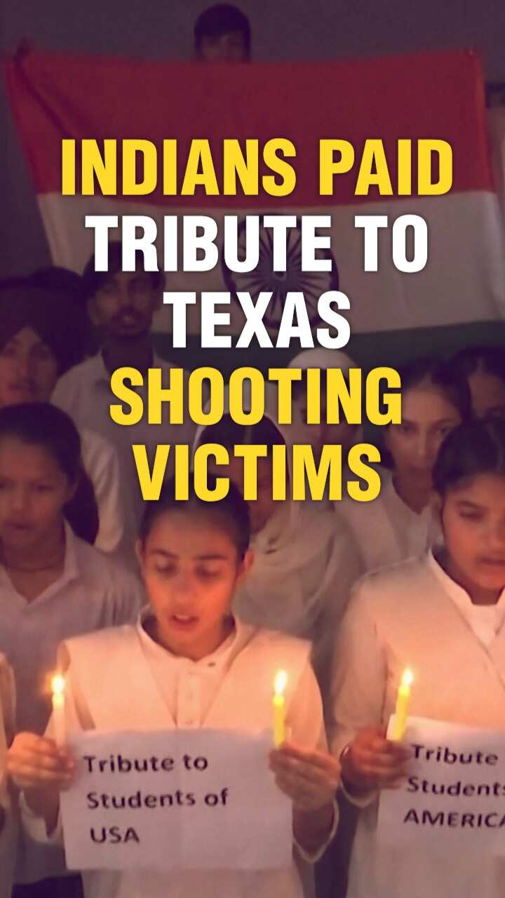Indian students pay tribute to the 19 children killed in Texas shooting by a teen gunman