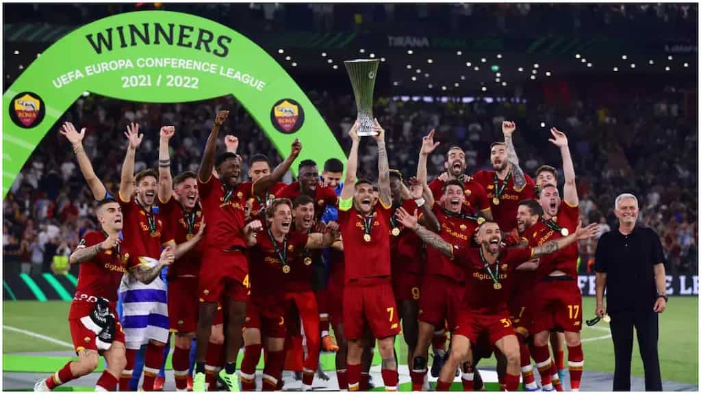 Nicolo Zaniolo's goal takes Roma to maiden Europa Conference League title
