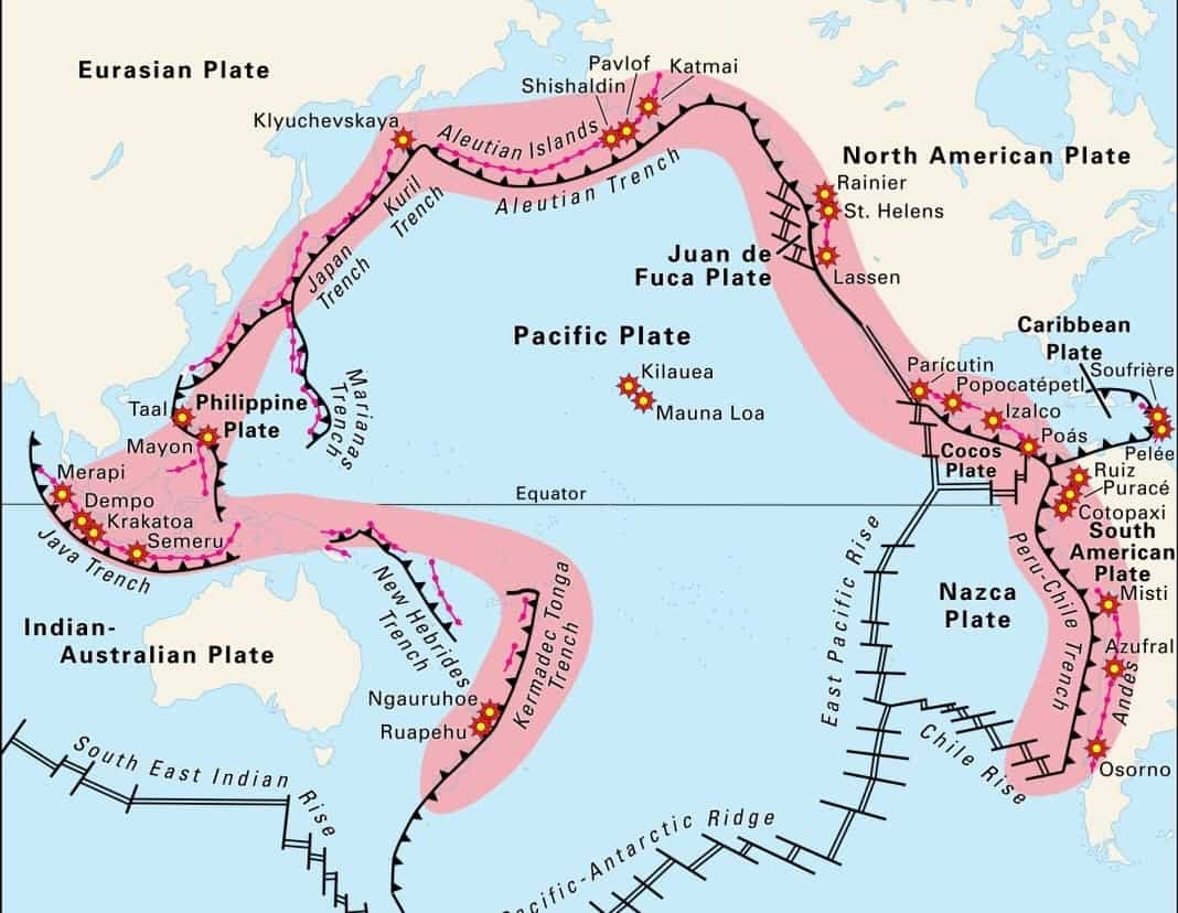IOR lies in Pacific Ring of Fire