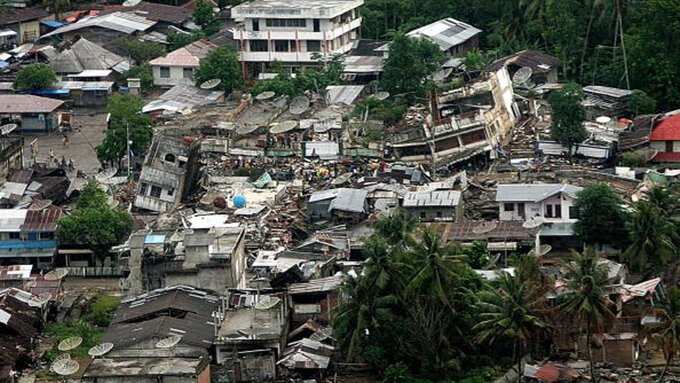 Destruction caused in 2004 Indian Ocean Tsunami