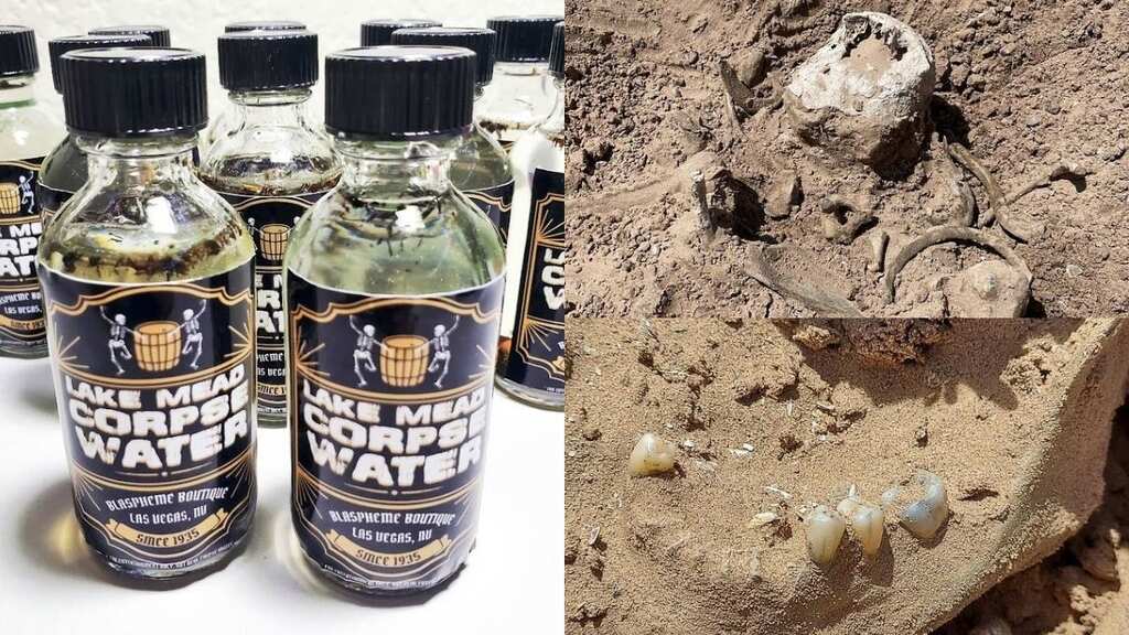 Capitalism at its best: Shop sells 'corpse water' after bodies of mafia victims found in lake Mead