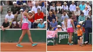 French Open: Romanian star Irina-Camelia Begu apologises after throwing racquet on a young kid - WATCH