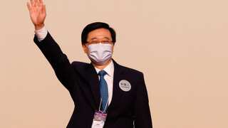 Hong Kong's next leader visits Beijing for official nod