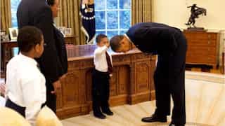 Watch: Barack Obama reunites with the boy who touched his head 13 years ago