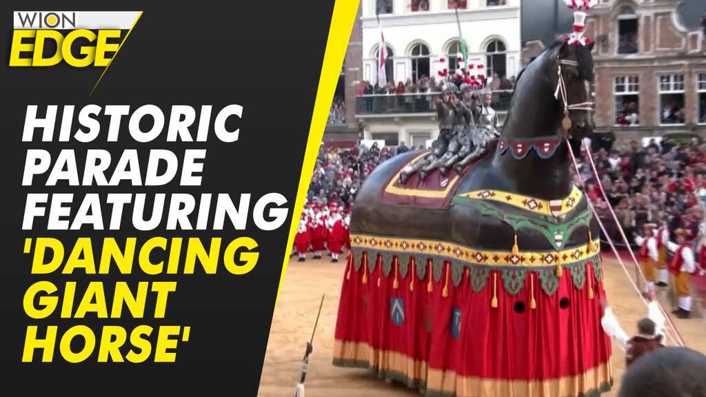'Dancing giant horse': Thousands gather in Belgium to witness a historic parade