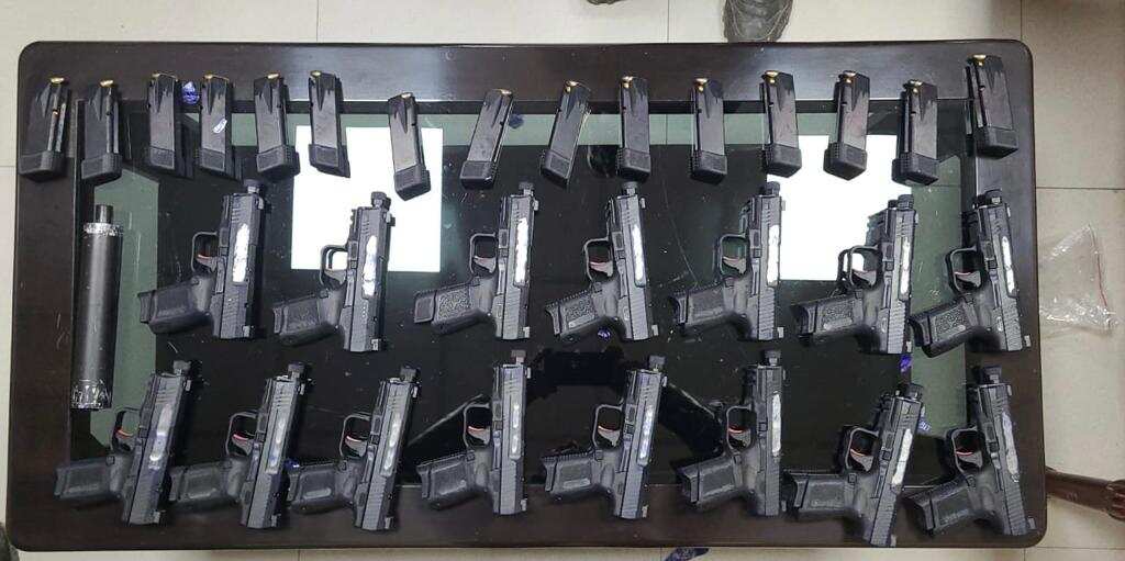 Terrorists using small arms like pistols in Kashmir