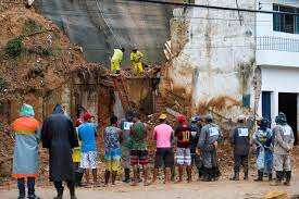 Landslide after torrential rains in Brazil's Pernambuco