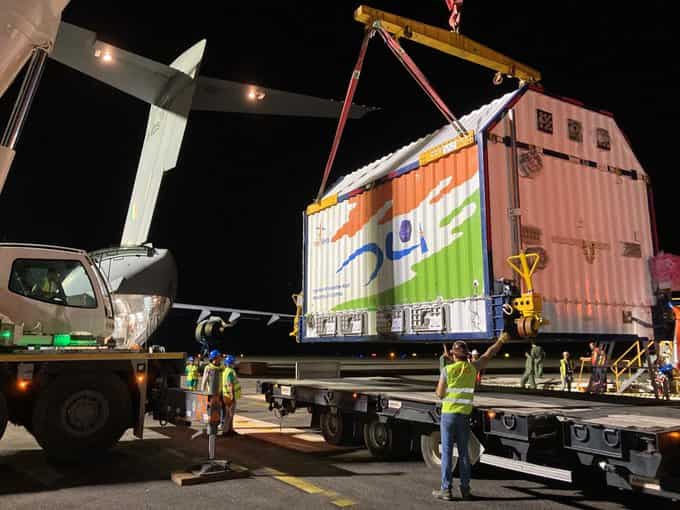 Indian satellite GSAT-24 undergoing pre-launch performance checks in European spaceport