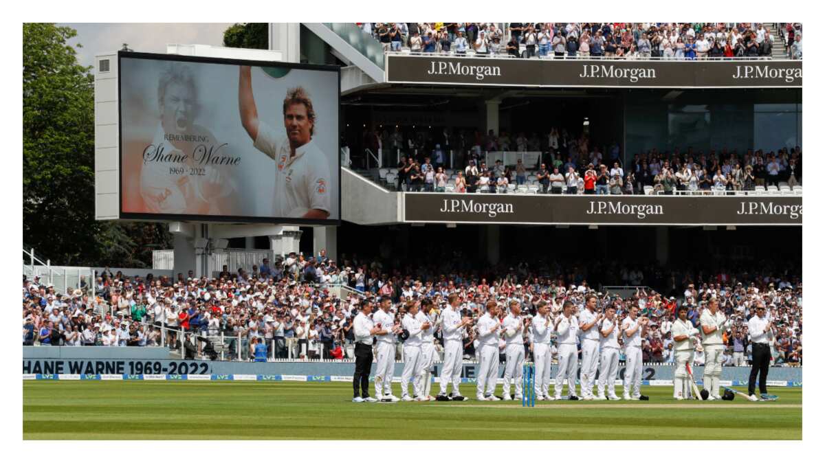 Eng vs NZ: Players pay unique tribute to Aussie legend Shane Warne in Lord's Test - WATCH Eng vs NZ: Players pay unique tribute to Aussie legend Shane Warne in Lord's Test - WATCH