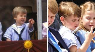 Prince Louis wears blue sailor suit to Trooping the Colour parade that was once worn by dad Prince William