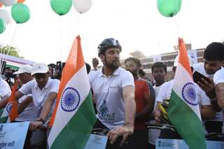 Anurag Thakur launches ‘Fit India Freedom Rider Cycle Rally’