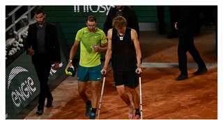 Alexander Zverev suffers horrible injury as Rafael Nadal reaches French Open final - WATCH