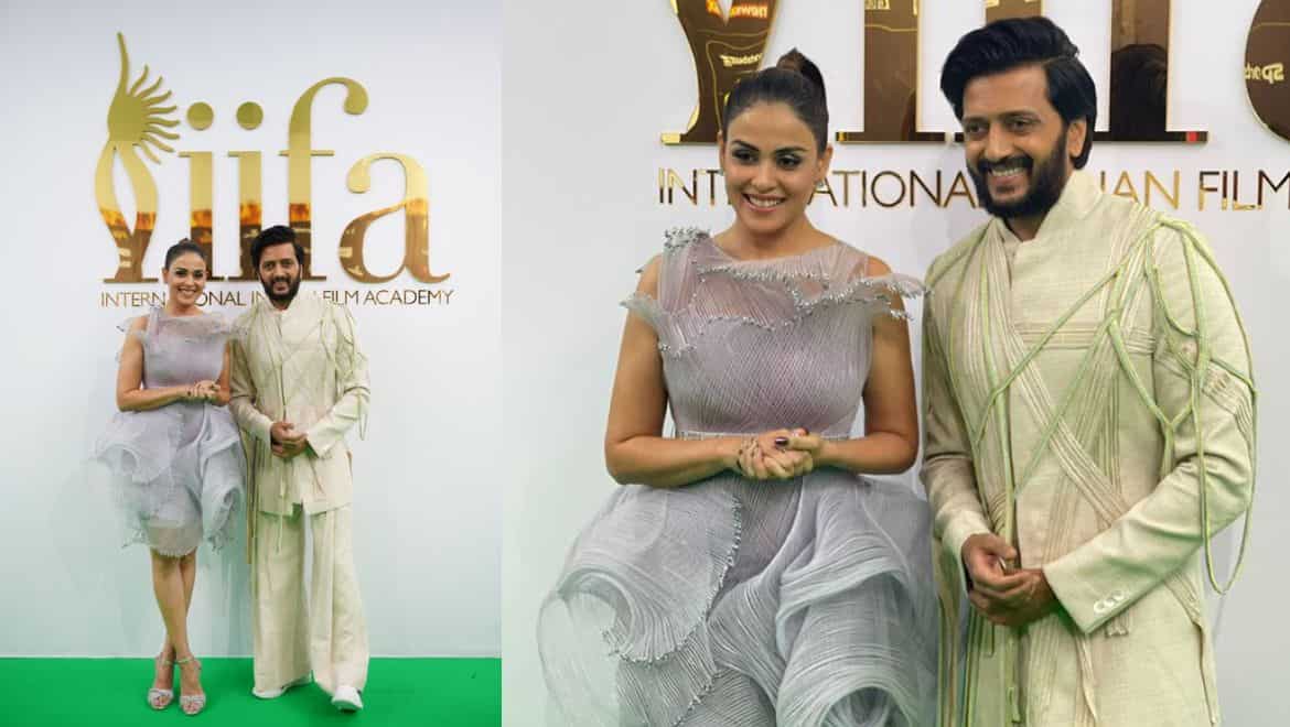 Genelia D'souza and Ritesh Deshmukh at IIFA Rocks 2022