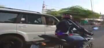 Watch | Delhi road rage: SUV hits biker after verbal spat