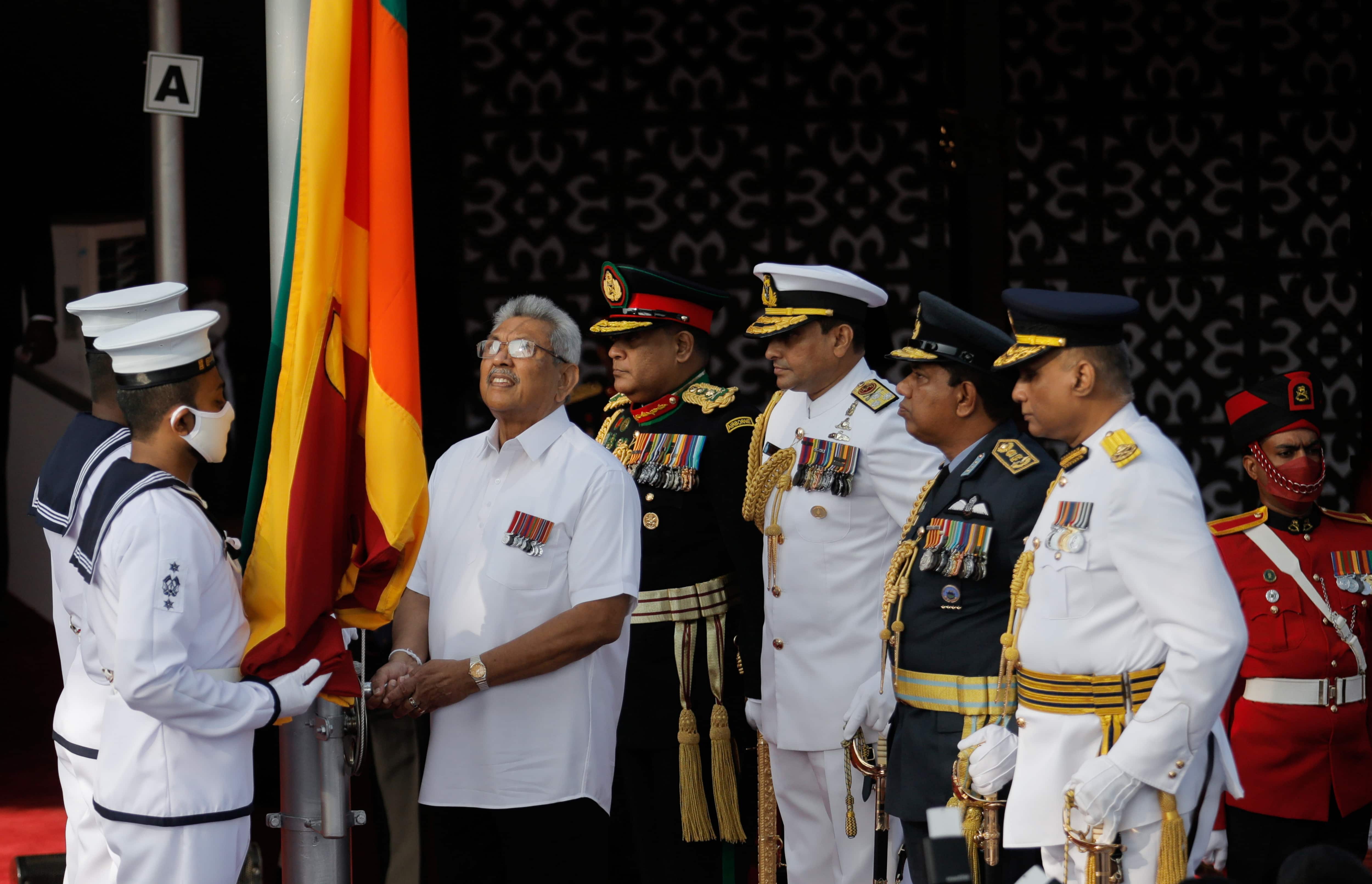 Sri Lanka's president vows to finish term, but won't run for re-election