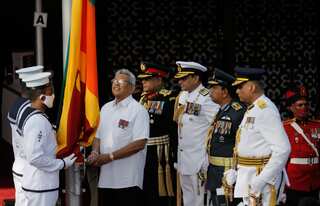 Sri Lanka's president vows to finish term, but won't run for re-election