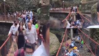 Watch: At inauguration, new footbridge comes down along with several people in Mexico. Find out why