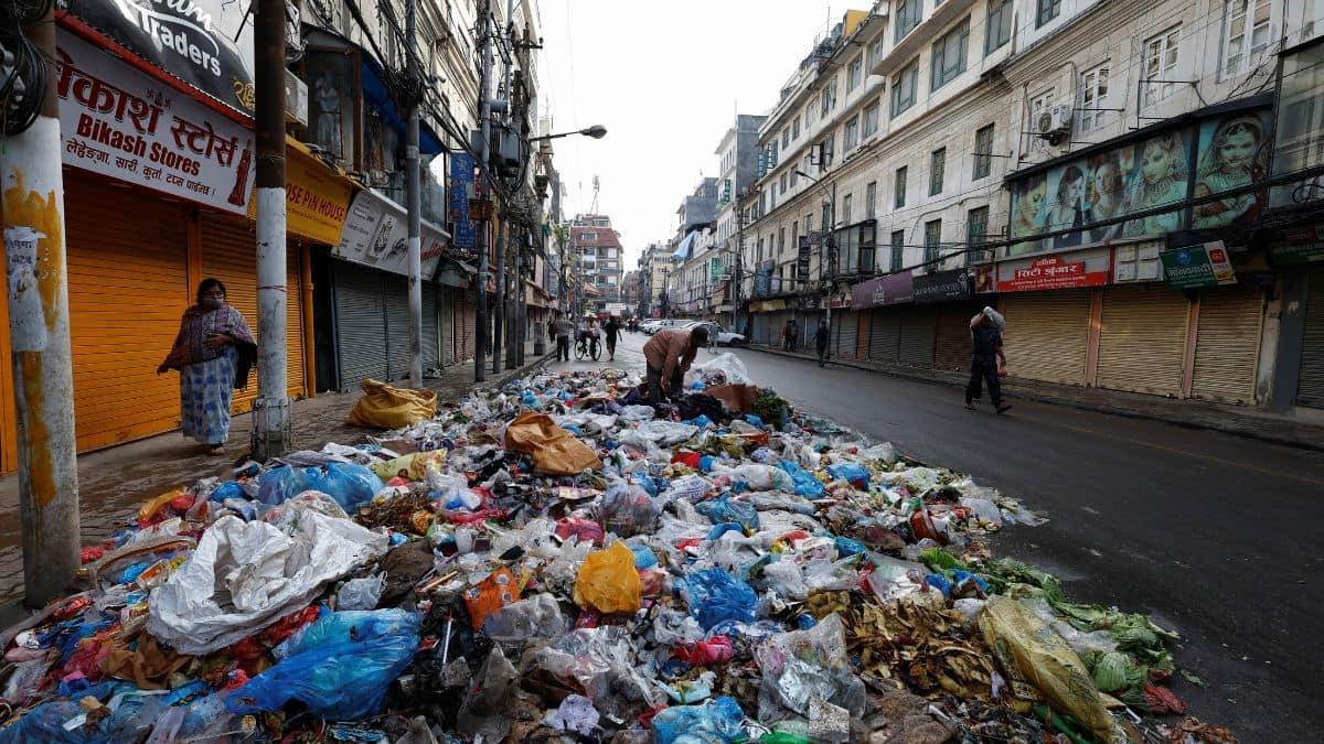 Garbage on street