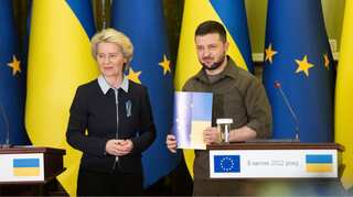 Ursula von der Leyen says EU will finalise advice 'next week' on Ukraine's hopes to join bloc