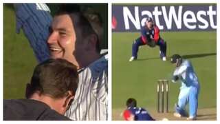 THROWBACK: When Rahul Dravid's flat six destroyed a spectator's beer pint in India-England ODI - WATCH
