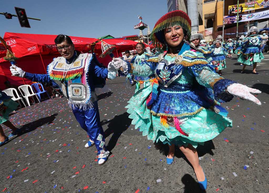 Bolivian people celebrate colorful 'Great Power' festival in La Paz