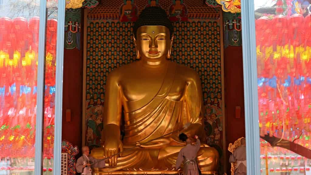 People in Mongolia wait eagerly to pay homage to Lord Buddha's relics from India