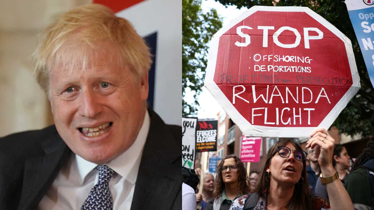 Boris Johnson says UK government 'not deterred' by criticism of Rwanda deportation policy Boris Johnson says UK government 'not deterred' by criticism of Rwanda deportation policy