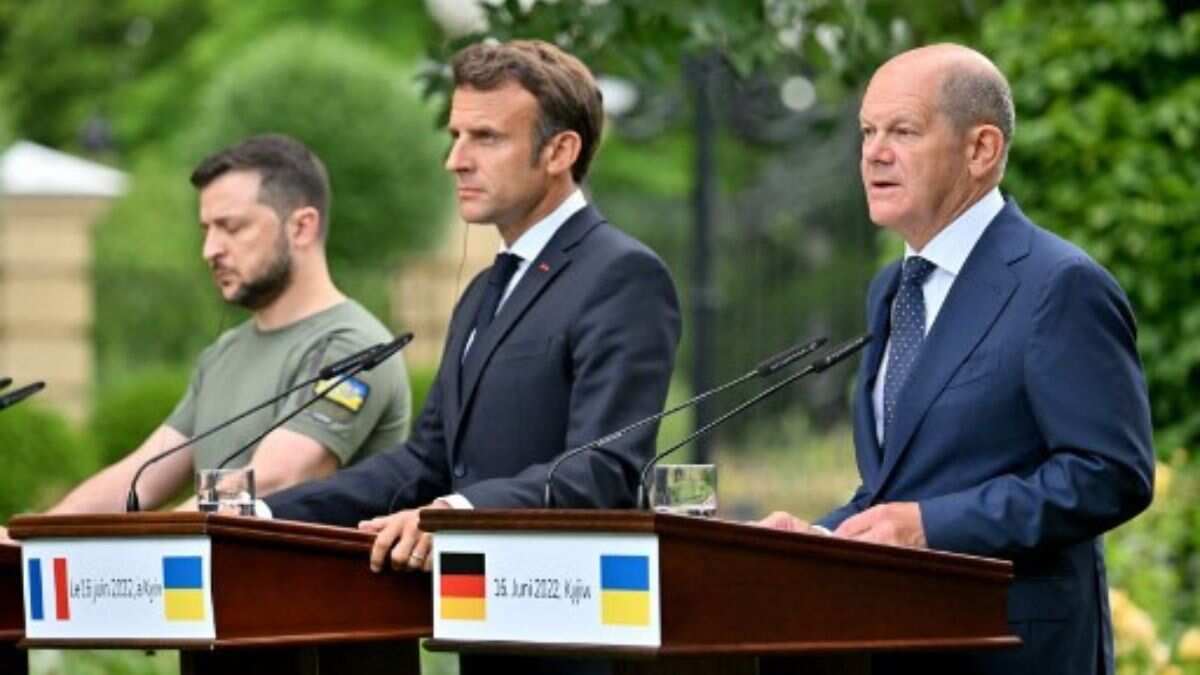 France, Germany, Italy, Romania back Ukraine's EU membership bid during crucial Kyiv visit France, Germany, Italy, Romania back Ukraine's EU membership bid during crucial Kyiv visit