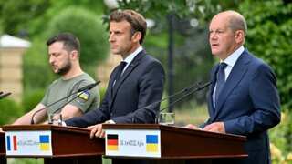 France, Germany, Italy, Romania back Ukraine's EU membership bid during crucial Kyiv visit