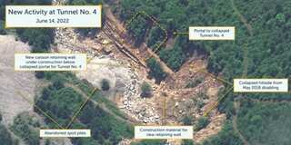 Satellite image shows North Korean activity in tunnel 4 at Punggye-ri nuclear facility
