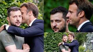 Zelensky's cold hug with Macron triggers meme fest on social media