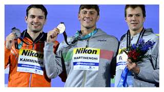Nicolo Martinenghi wins 100m breaststroke, Caeleb Dressel and Nicholas Santos win big