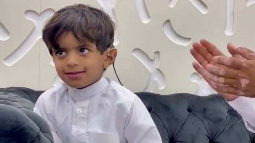 Watch: After cochlear implant, Saudi boy hears for the first time