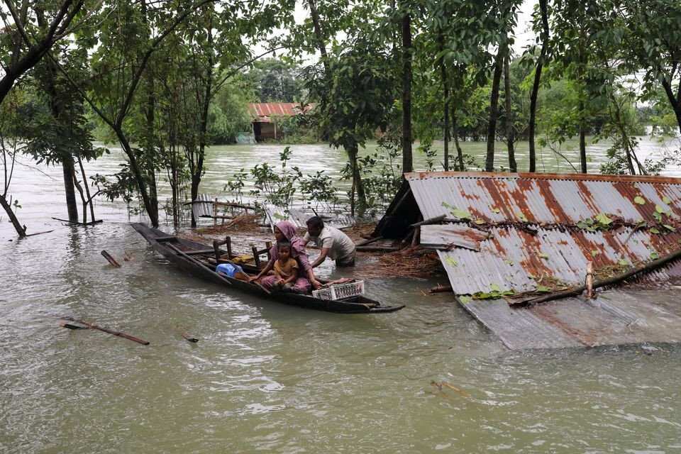 Monsoon rains in Bangladesh cause record-breaking floods, millions displaced