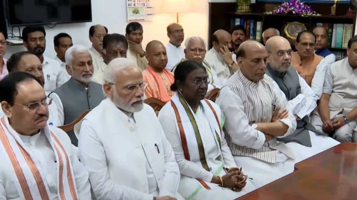 Droupadi Murmu, NDA's candidate for the post of President of India, files nomination papers Droupadi Murmu, NDA's candidate for the post of President of India, files nomination papers