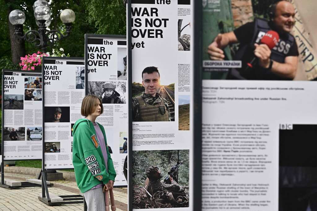 Kyiv Exhibition titled 'War is not over yet' honours journalists