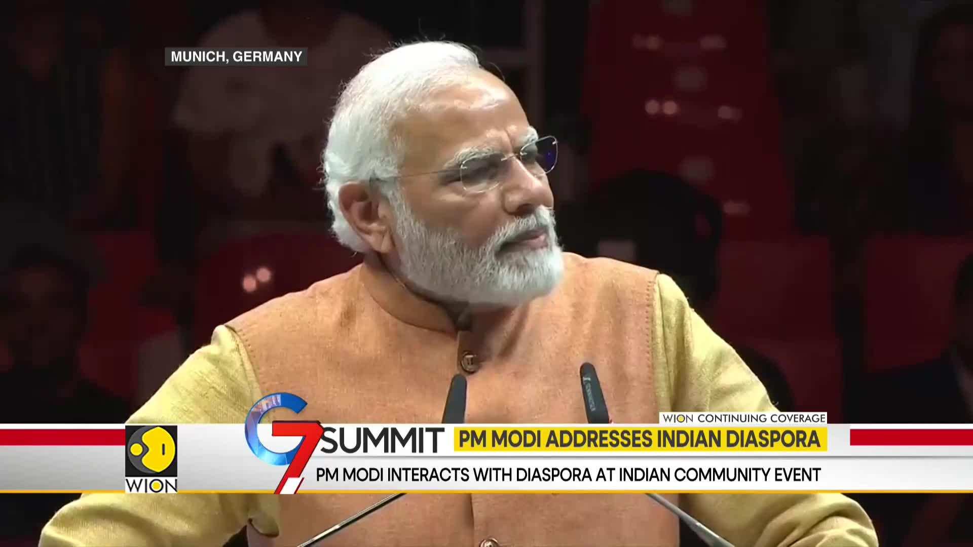 Indian PM Narendra Modi addresses Indian Diaspora in Germany ahead of